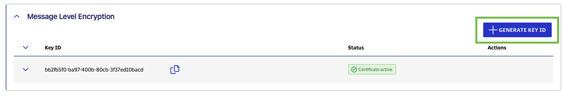 Click Generate Key-ID