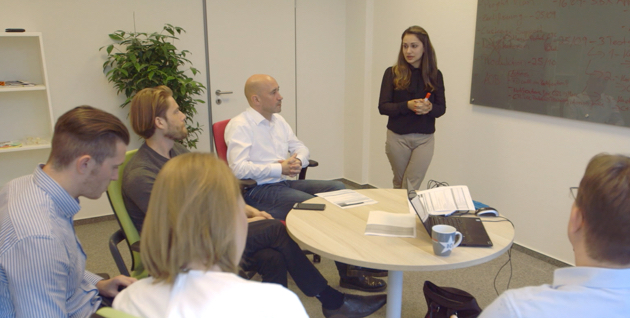 Hanseatic Bank team in a conference room