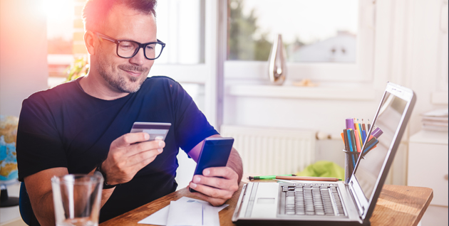 Man looking at mobile