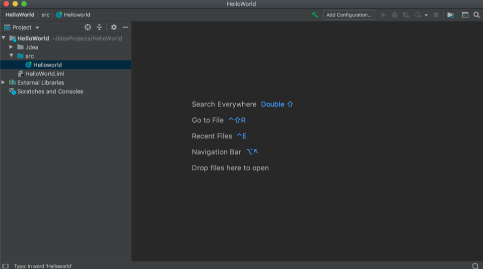 Open Project IntelliJ Screen
