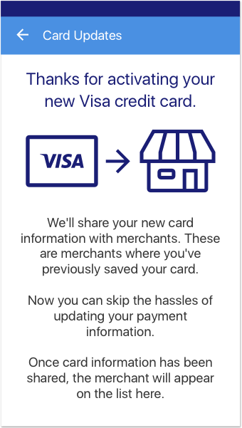 new visa card